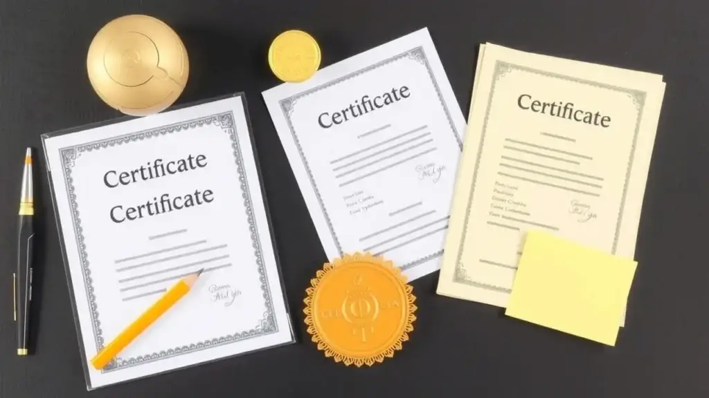 Certificates paper
