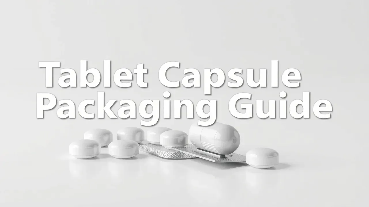 Types of tablet and capsule packaging, including primary packaging like bottles and blister packs, and secondary packaging such as cartons. Illustrates pharmaceutical packaging regulations and best practices.