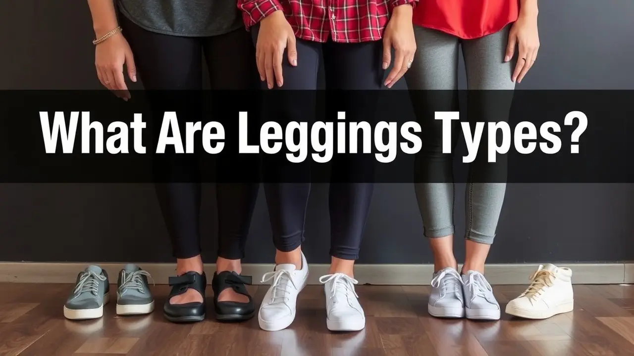 Different types of leggings: cotton, polyester, nylon, spandex, and faux leather, highlighting their comfort, moisture-wicking, and stretch properties for various activities.