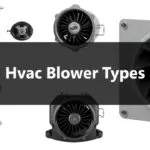 Diagram showing different types of HVAC blowers, including axial and centrifugal fans, highlighting their internal components and airflow patterns.