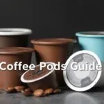 Infographic showing different types of coffee pods, popular brands, brewing methods and price comparisons.