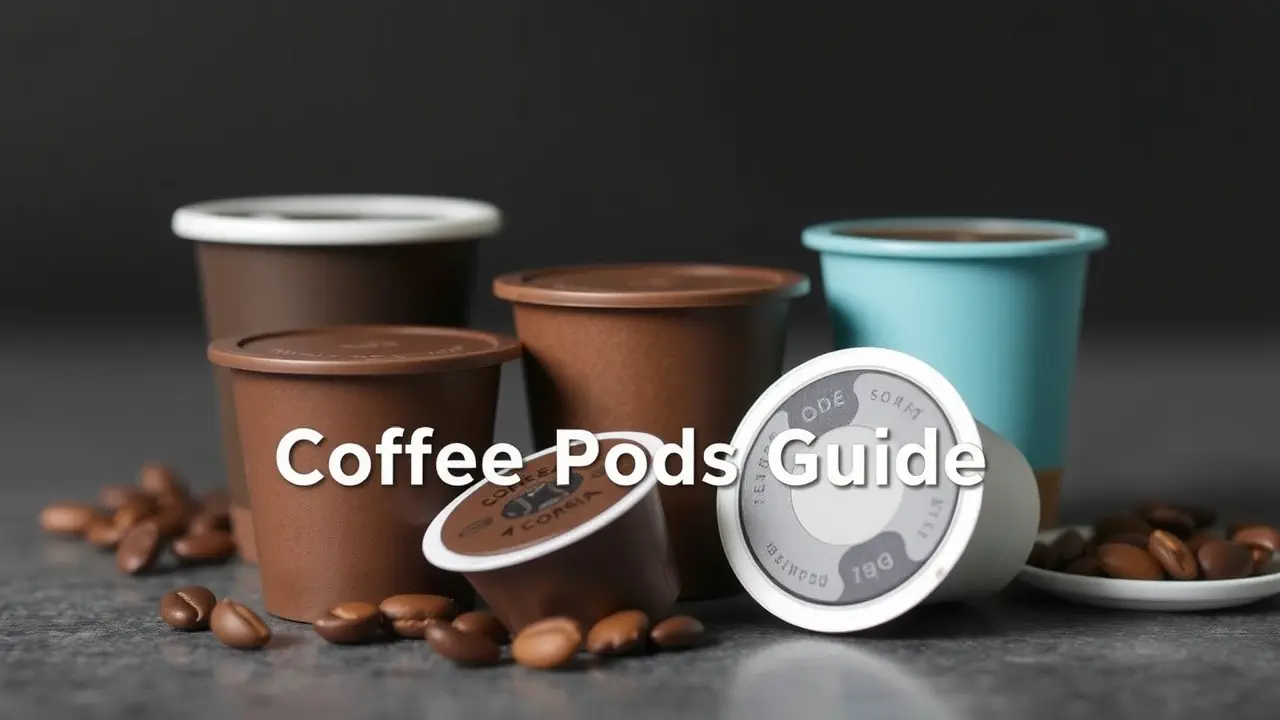 Infographic showing different types of coffee pods, popular brands, brewing methods and price comparisons.