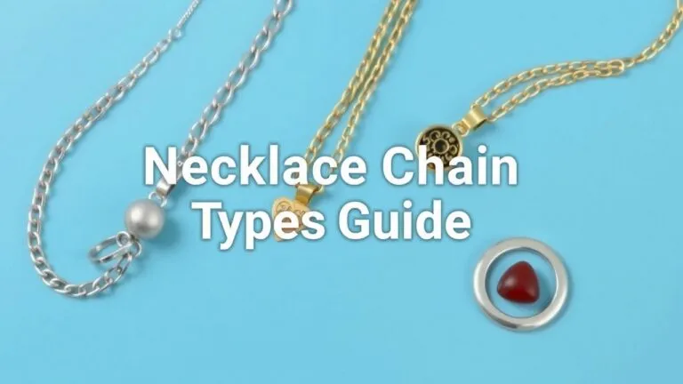 Different types of necklace chains, including materials like gold and silver, and styles for men and women.