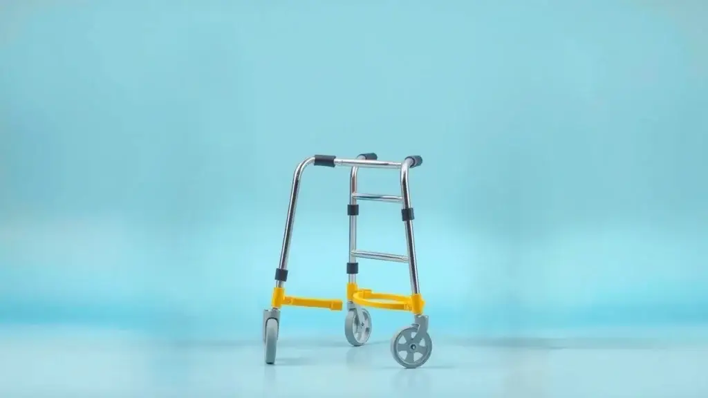 Different types of walking aids for seniors, including canes, walkers, and rollators, to improve mobility and prevent falls.