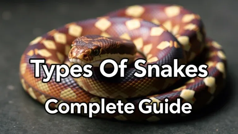 Diverse snake species infographic, showing various types of snakes, their habitats, and key characteristics. Includes venomous and non-venomous snakes from around the world.