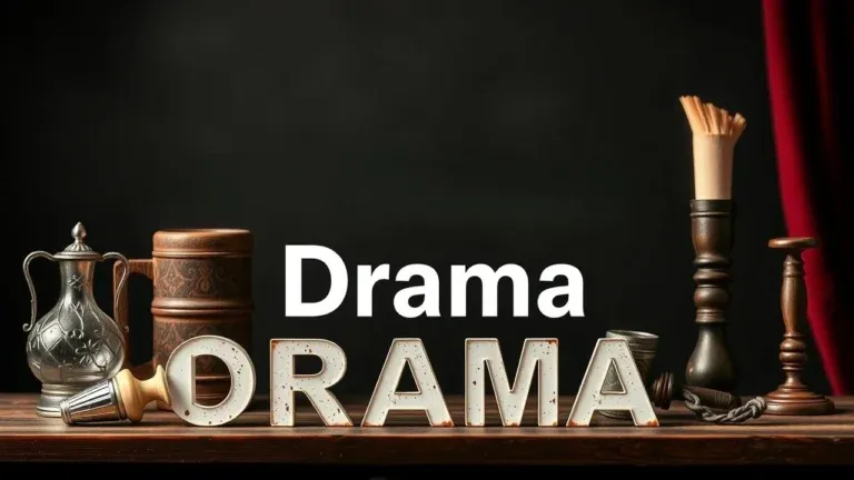 Infographic showing different types of drama genres including tragedy, comedy, melodrama, farce and tragicomedy with their characteristics.