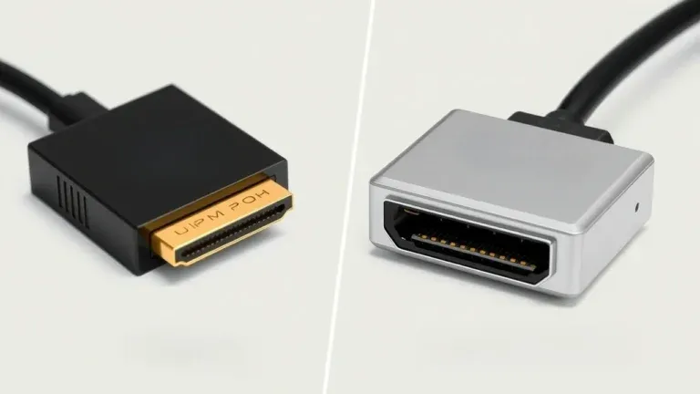 Comparison chart of HDMI and DisplayPort versions, showing maximum resolution and refresh rate capabilities.