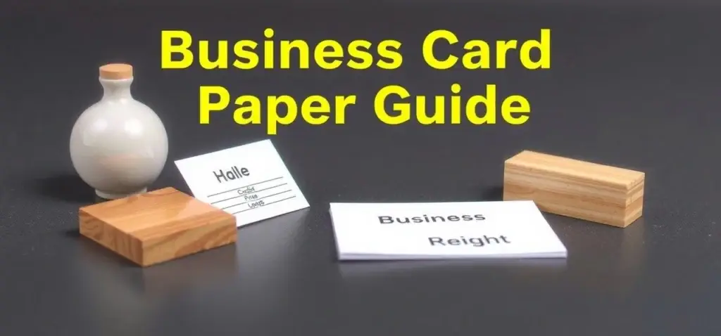 Different types of business card paper stock, showcasing various weights and finishes for a professional look.