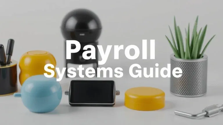 Infographic showing different types of payroll systems, including manual, automated, and cloud-based solutions, with their features and benefits.