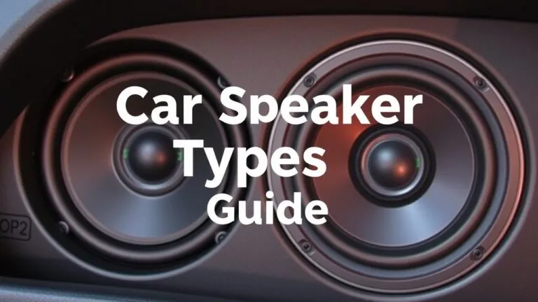 Different types of car speakers' coaxial component subwoofer explained.