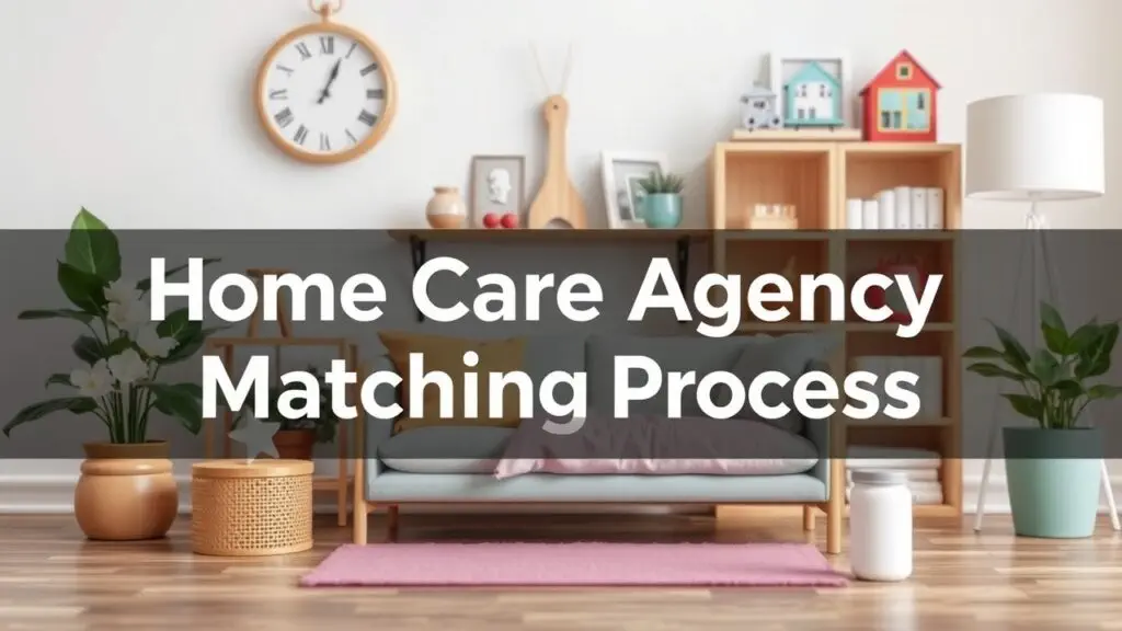 Home healthcare agency matching process infographic showing how agencies connect clients with caregivers, highlighting advantages, disadvantages, and tips for choosing a reputable agency.