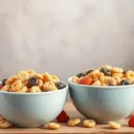 Colorful infographic showing how to choose healthy cereal, highlighting factors like dietary needs, nutrition labels, and different cereal types for various ages and lifestyles.