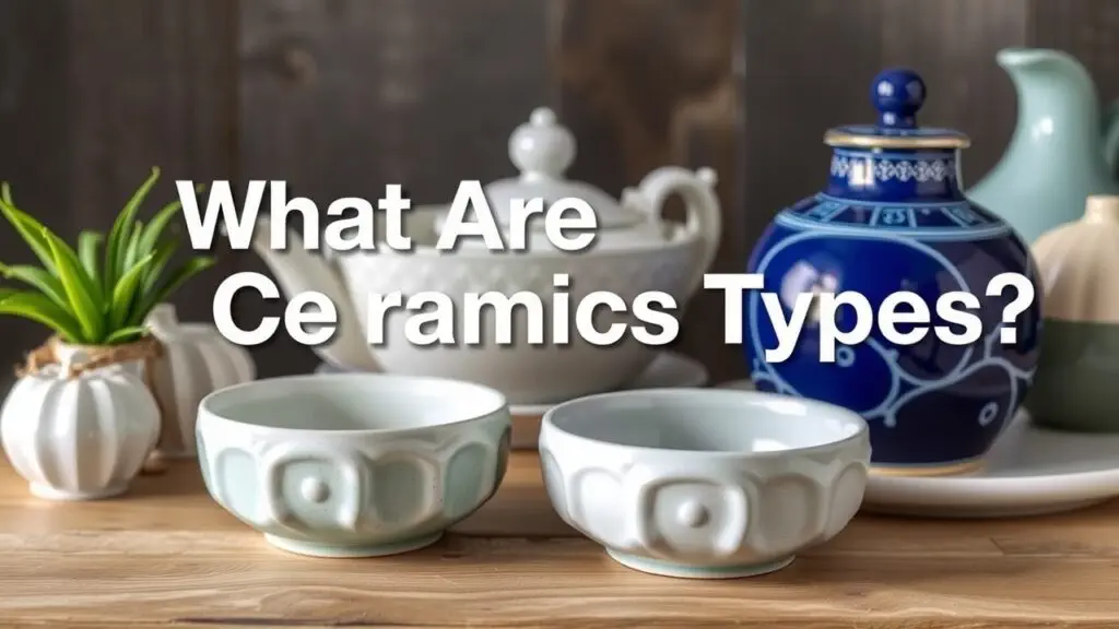 Infographic showing different types of ceramics, including traditional ceramics like earthenware, stoneware, and porcelain, and advanced ceramics such as refractory ceramics and bioceramics, highlighting their key properties and applications.