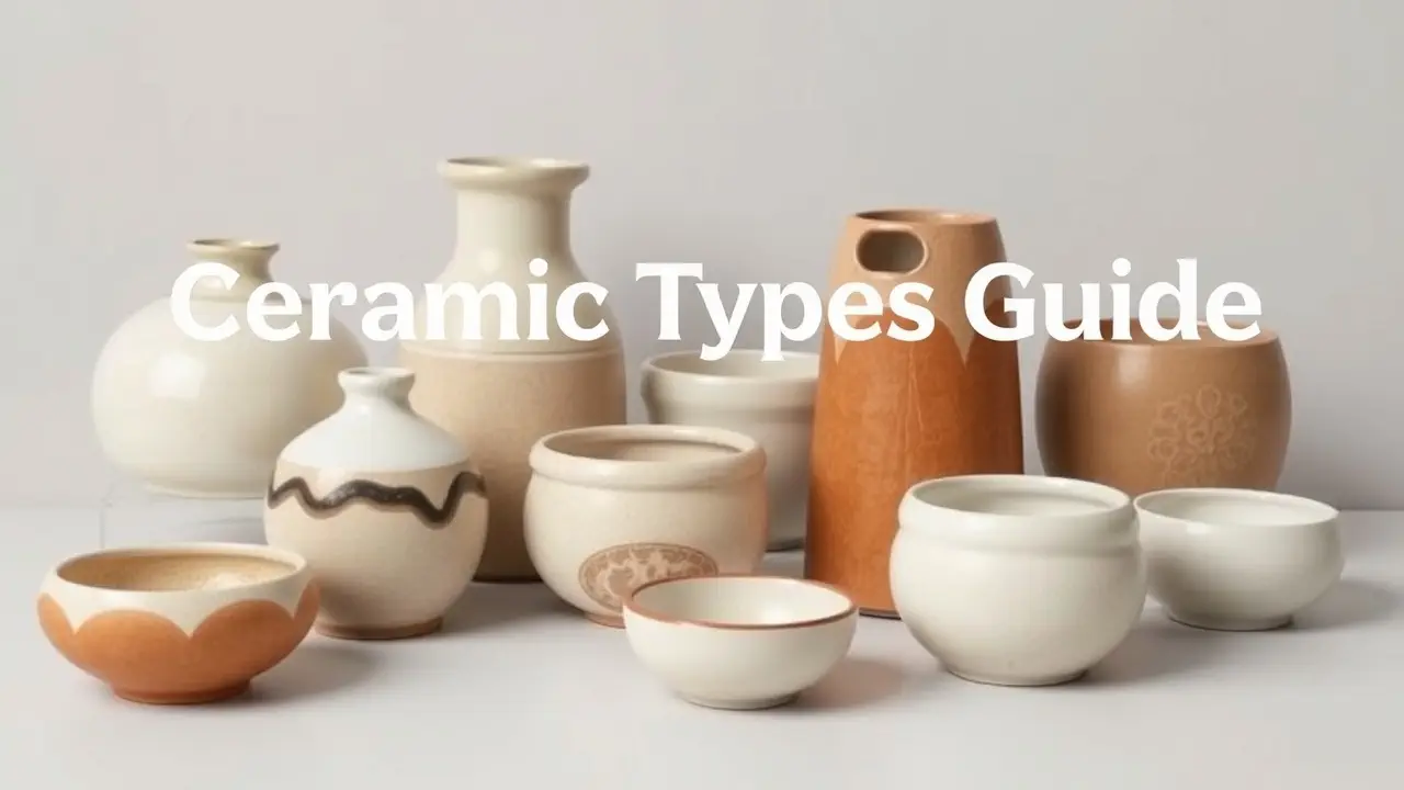 Infographic showing different types of ceramics, including earthenware, stoneware, porcelain, and bone china, highlighting their properties and uses.