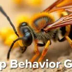 Infographic showing different wasp species, their aggression levels, diets, and habitats.