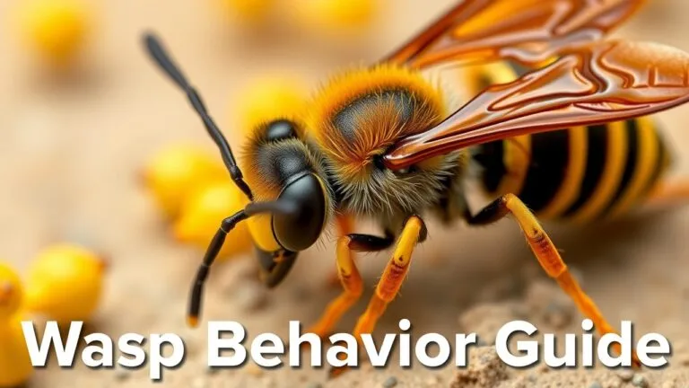 Infographic showing different wasp species, their aggression levels, diets, and habitats.