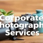 Professional corporate photography services for businesses, showcasing headshots, event photography, architectural, industrial, product shots, and environmental portraits.