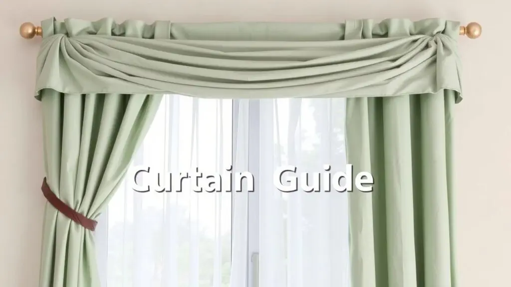 Infographic showing different types of curtain pleats, including pinch pleat, goblet pleat, box pleat, and knife pleat, with care and maintenance tips.