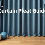 Different types of curtain pleats, including pinch pleats, grommets, and more, shown with examples and descriptions for various room styles and fabric types.