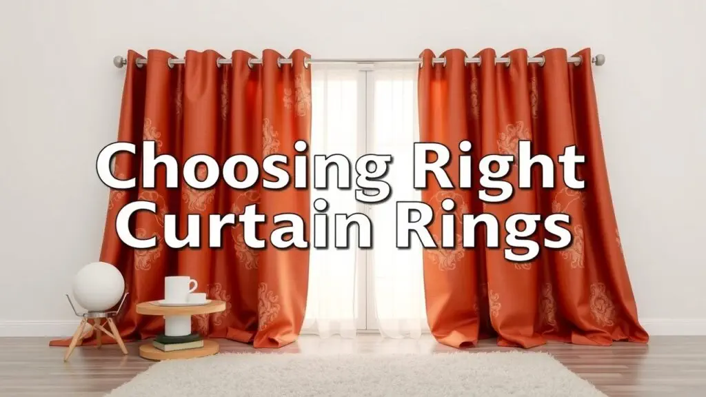 Guide to choosing the right curtain rings for your curtains, considering weight, fabric, rod type, style, and budget. Includes a compatibility chart and size selection guide.