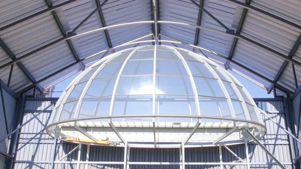 Metal dome framing comparison: steel vs aluminum, showcasing strengths, weaknesses, and applications of each material in dome construction.