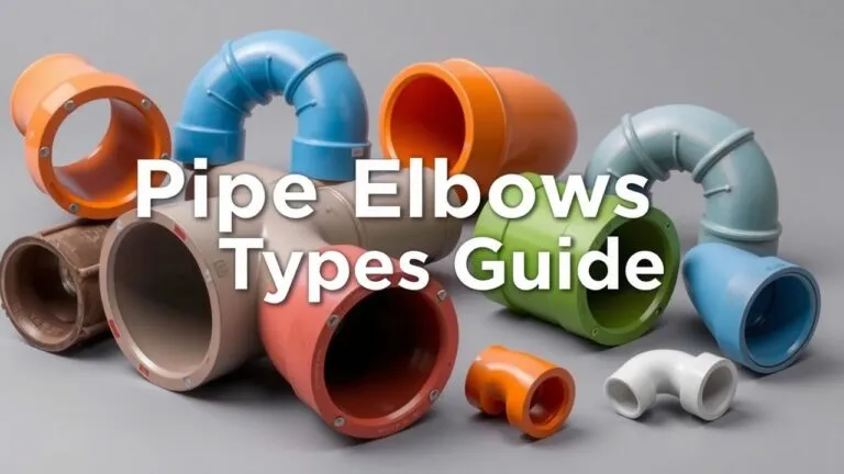 Different types of pipe elbows, including 90-degree and 45-degree elbows, for plumbing and pipe fitting projects.