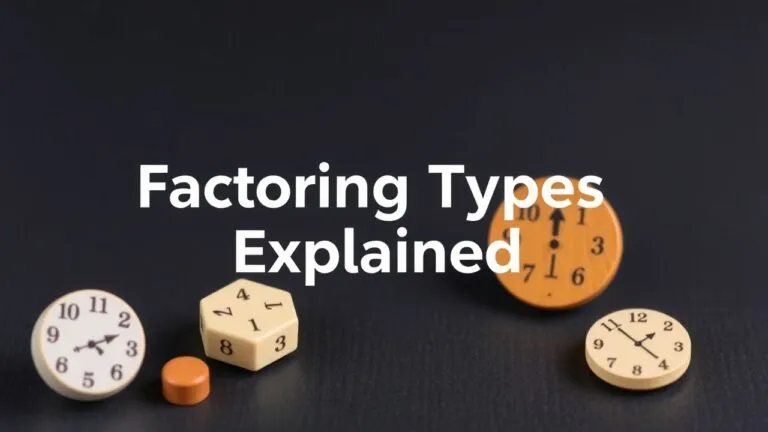 Infographic explaining different types of factoring, including recourse and non-recourse factoring, to improve business cash flow.
