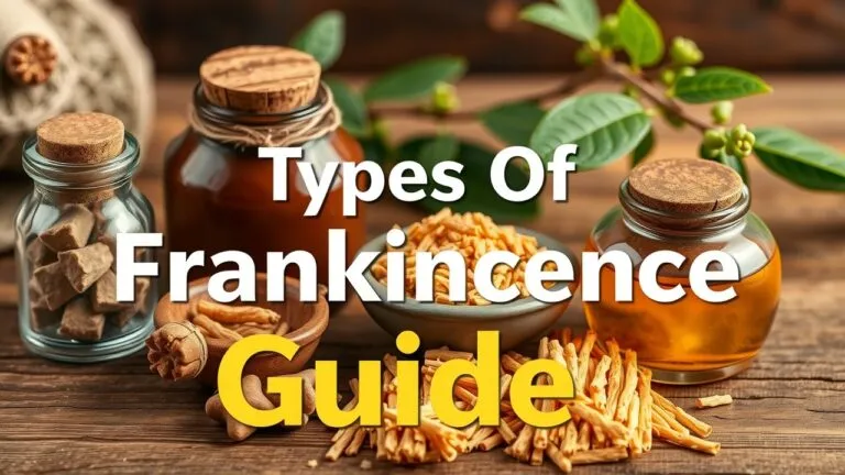 Different types of frankincense resin and essential oil, including Frankincense Sacra and Carterii, shown in detail.