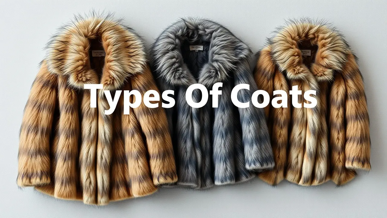 Different types of fur coats, including mink, sable, fox, chinchilla, and shearling.
