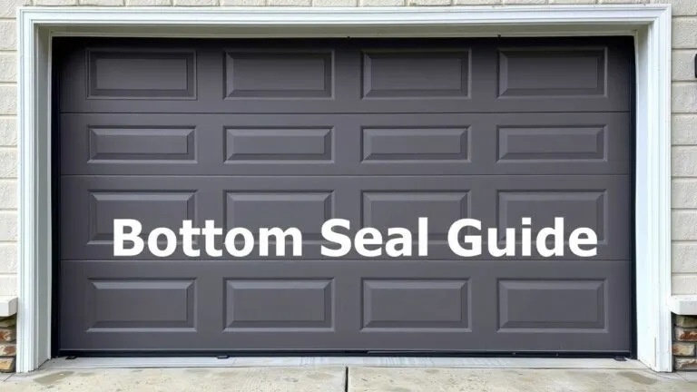 Garage door bottom seal comparison chart showing durability, cost, insulation quality, and best use case for rubber, vinyl, foam, and metal seals.