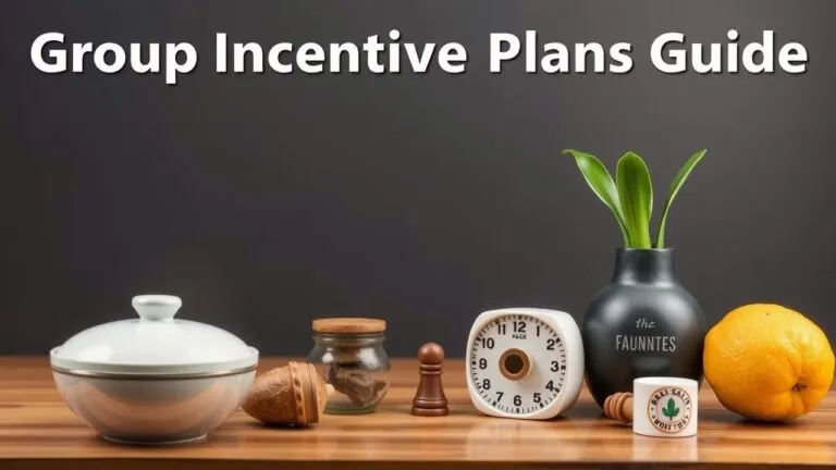 Infographic illustrating different types of group incentive plans to boost team performance.