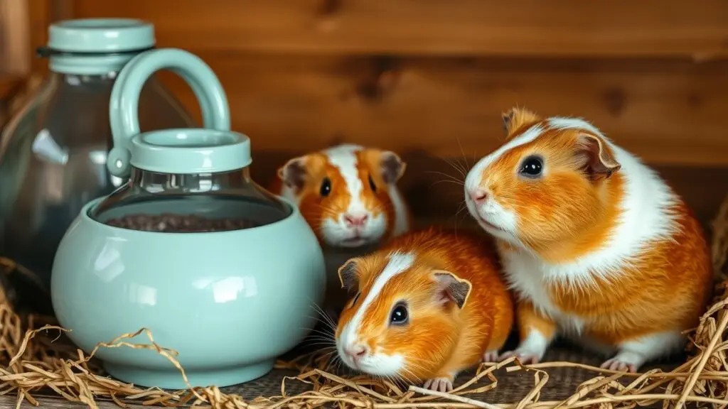 Guinea pig eating oat hay, ryegrass hay, and brome hay. Safe hay options for guinea pigs, showing variety and nutritional benefits.