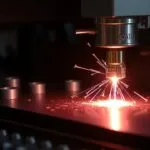 Nd:YAG laser cutting various materials, showcasing precision and versatility in aerospace, automotive, and medical applications.