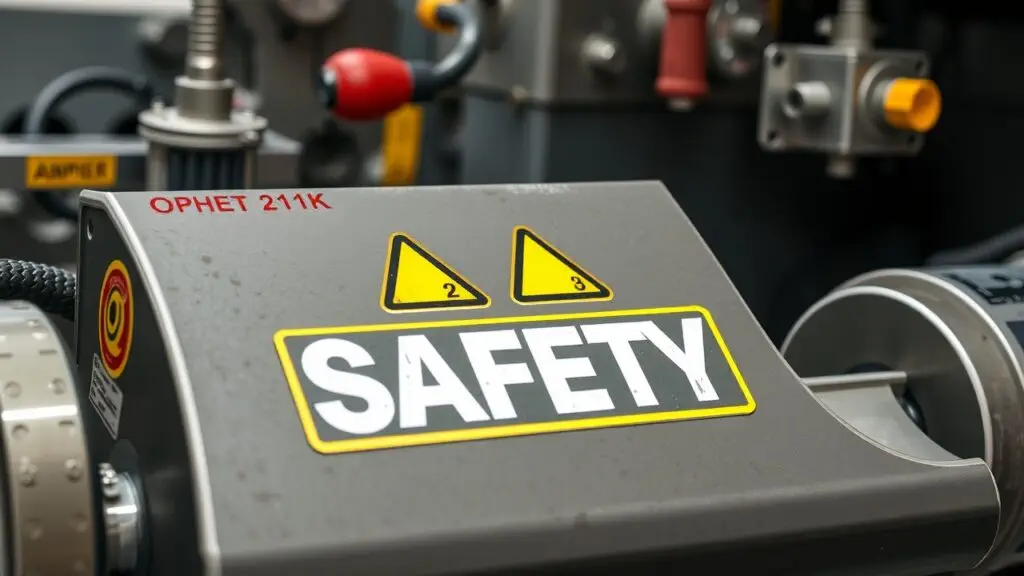 Regular inspection of machine guards for damage and ensuring safety. Proper cleaning and timely replacement of damaged guards are crucial for workplace safety.