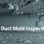 Air duct mold inspection showing mold growth and the need for professional remediation services.