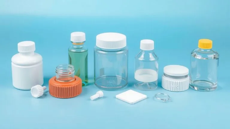 Infographic showcasing various industry-specific closure applications, including food and beverage, pharmaceutical, and cosmetics packaging, highlighting different closure types and their benefits.