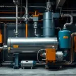 Infographic showing different types of pneumatic conveying systems - dilute phase, dense phase, pressure, and vacuum, with explanations to help choose the right system for material handling needs.