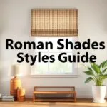 Various types of roman shades with different fabrics and light filtering options.