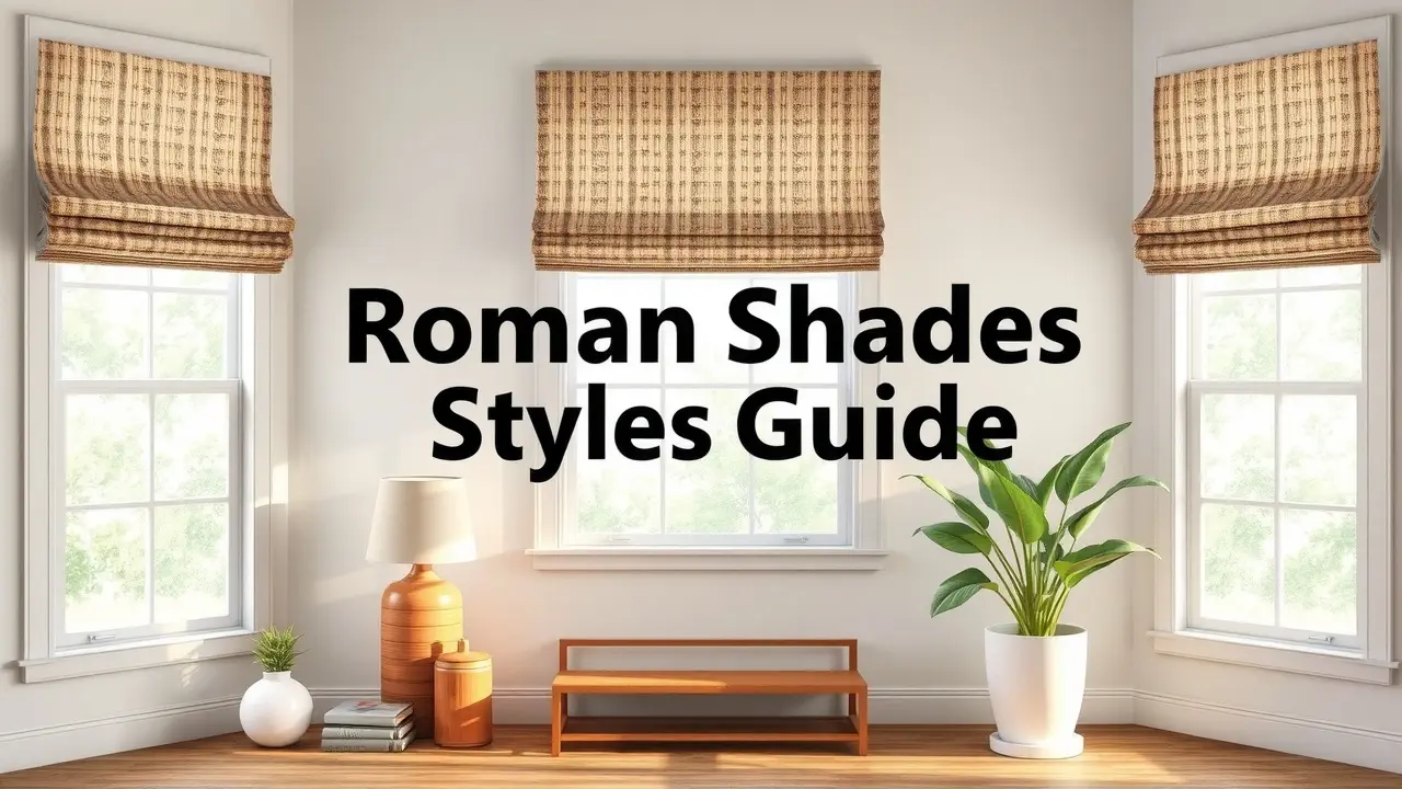 Various types of roman shades with different fabrics and light filtering options.