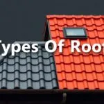 Infographic showing various types of roofs, including gable, hip, gambrel, shed, and flat roofs.