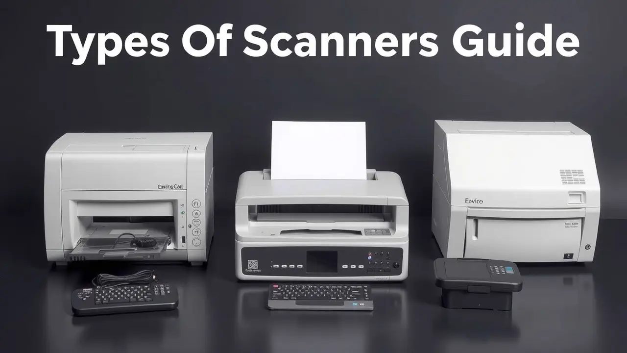 Different types of scanners - flatbed, handheld, and document scanners. Choose the right scanner for your needs.