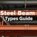 Different types of structural steel beams, including I-beams, channels, and angles, used in construction.