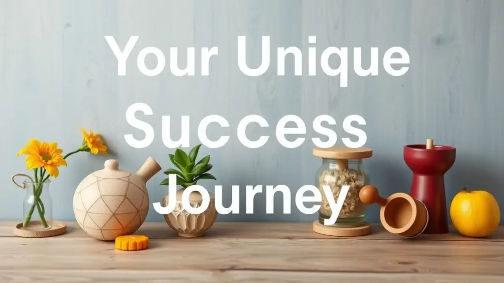 Inspirational graphic depicting a personalized path to success, emphasizing individual values and goals.