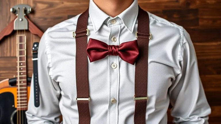Man wearing suspenders with a suit, various suspender styles for different occasions.