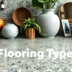 Various types of terrazzo flooring showcasing different colors, aggregates, and patterns.