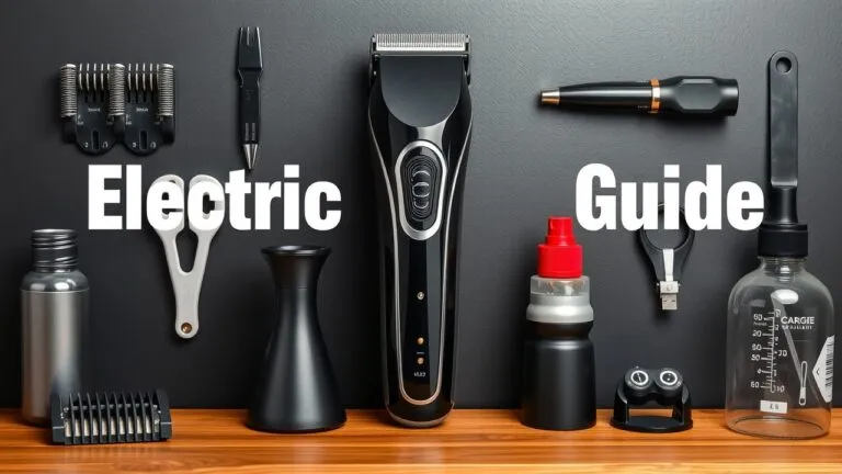 Comparison chart of different types of trimmers, including hair trimmers, beard trimmers, and nose hair trimmers, highlighting key features and specifications.