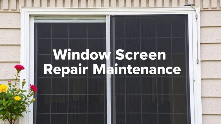 Step-by-step guide on window screen installation, repair, and maintenance, including cleaning tips and troubleshooting common problems.