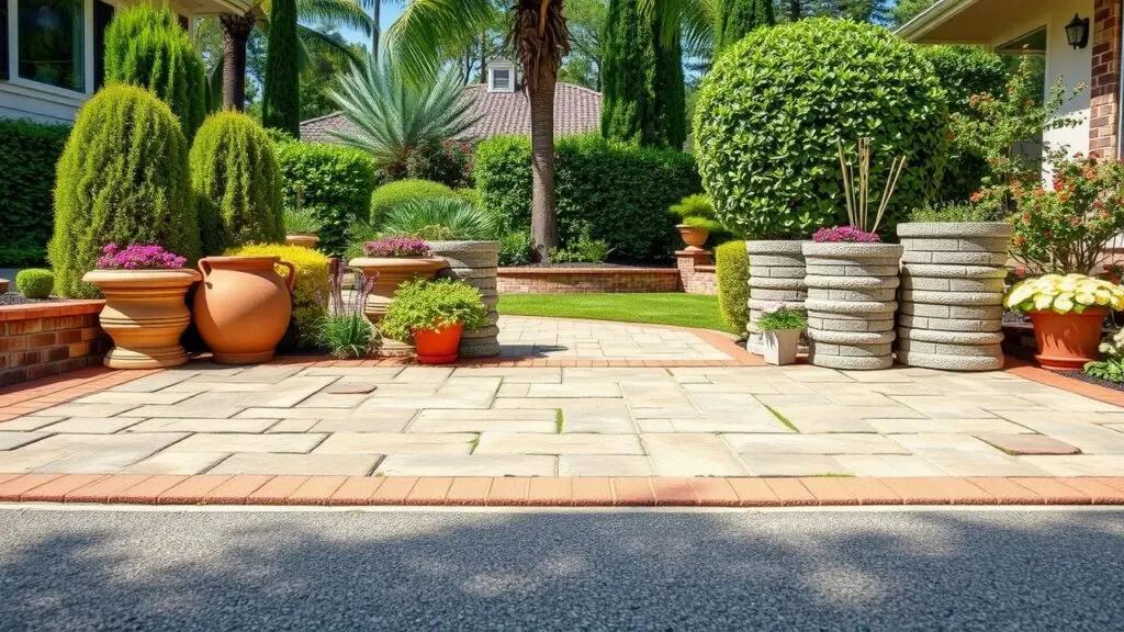 Comparison of asphalt, concrete, paver, and gravel driveway surfaces, showing cost, lifespan, and maintenance needs.