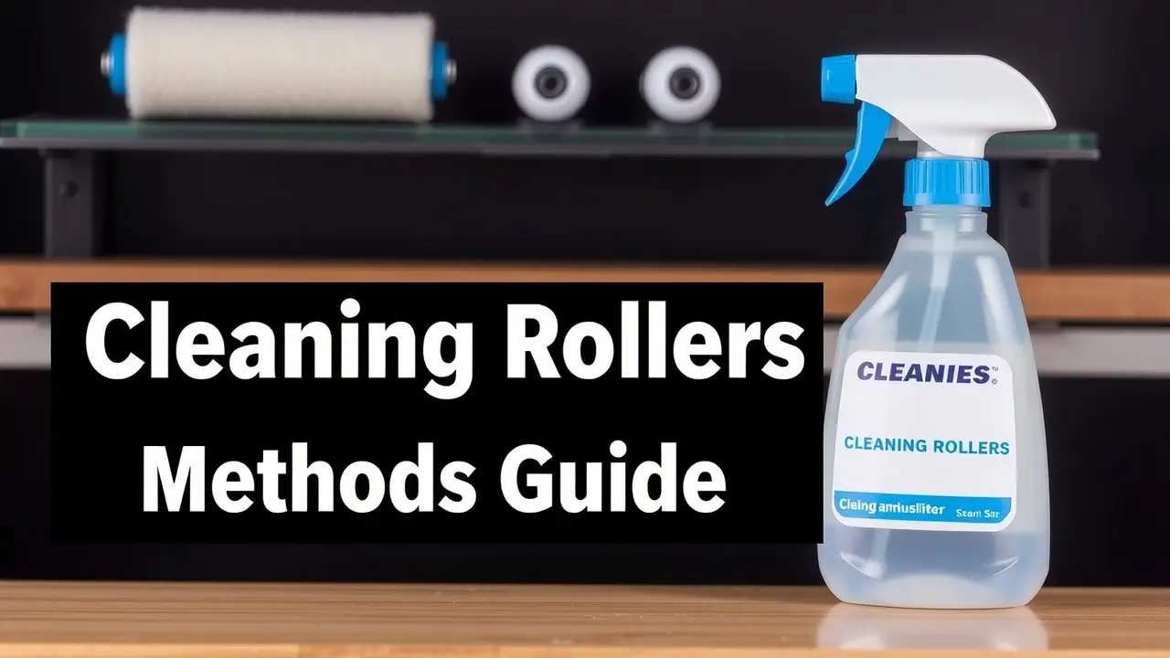 Guide to cleaning different types of rollers, including industrial, pinch, and rubber rollers, showing various cleaning methods.