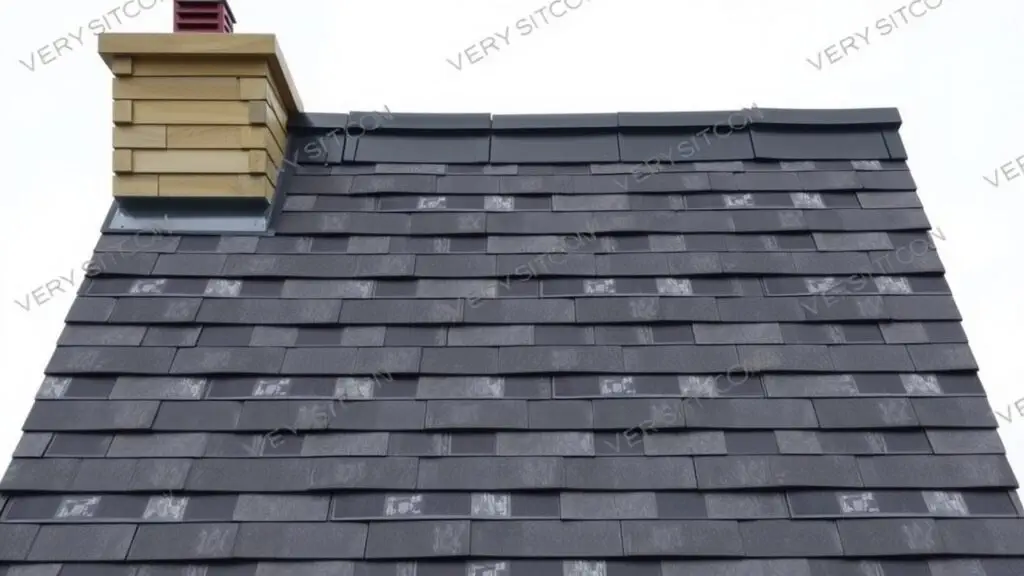 Close up of architectural asphalt shingles showing texture and depth, demonstrating durability and style.